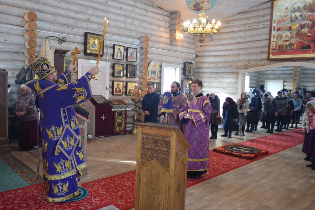 Неделя 2-я Великого поста. Божественная литургия в храме преподобного Геннадия Костромского поселка Антропово