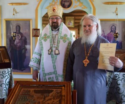 Архиерейское богослужение в храма Святой Троицы поселка Шекшема