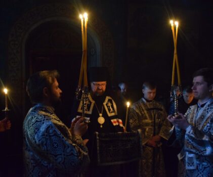 Вторник первой седмицы Великого поста. Великое повечерие с чтением канона прп.Андрея Критского в Покровском Авраамиево-Городецком мужском монастыре с.Ножкино