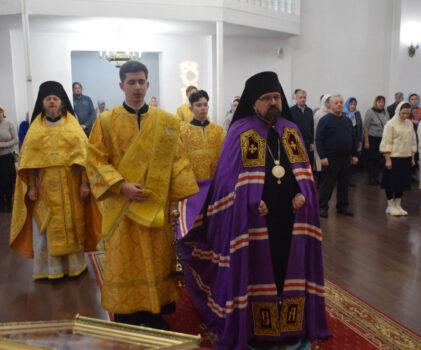 Воскресное архиерейское богослужение в храме цесаревича Алексия г.Шарья